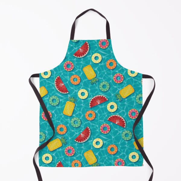 Item preview, Modern Flat - Summer Fruits Pool Floats Pattern – Turquoise designed and sold by WickedRefined - Nicole Demereckis.