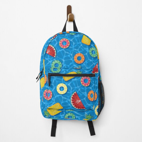 Artikelvorschau, Modern Flat - Summer Fruits Pool Floats Muster – Blau entworfen und verkauft von WickedRefined - Nicole Demereckis.