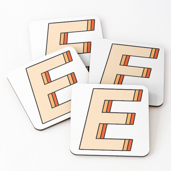 Item preview, orange E designed and sold by Amanda Kirkpatrick.
