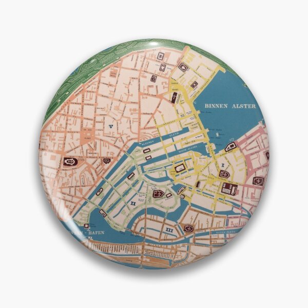 Item preview, Vintage Hamburg Germany Map (1845) designed and sold by BravuraMedia.
