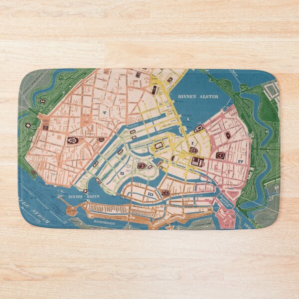 Item preview, Vintage Hamburg Germany Map (1845) designed and sold by BravuraMedia.