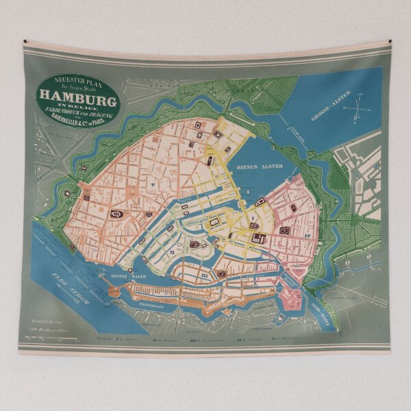 Item preview, Vintage Hamburg Germany Map (1845) designed and sold by BravuraMedia.