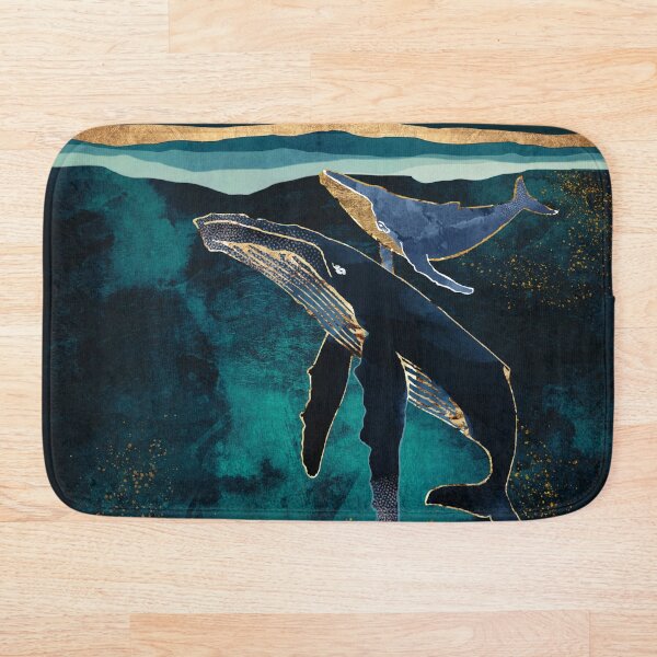 Moonlit Whales Bath Mat