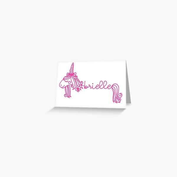 Item preview, Brielle Unicorn Pink Girly Name designed and sold by JaneApril.
