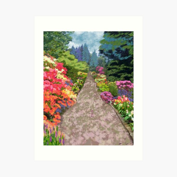 Garden Path - Image to symbollically widen a hallway or staircase Art Print