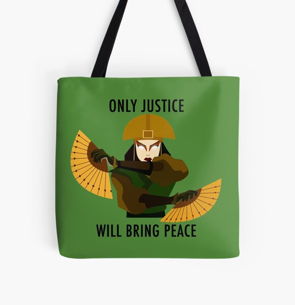 Solo la justicia traerá paz (Avatar Kyoshi) Bolsa estampada de tela