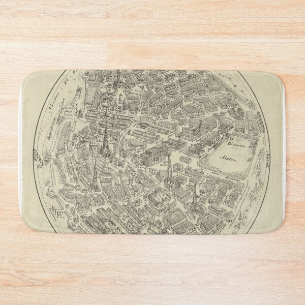 Item preview, Vintage Map of Hamburg Germany (1850) designed and sold by BravuraMedia.