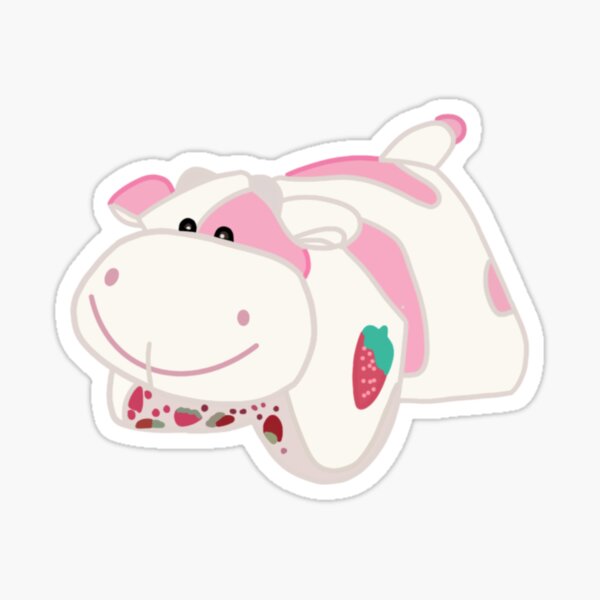 Strawberry Cow Sticker By Zarapatel Redbubble - aesthetic strawberry cow roblox icon