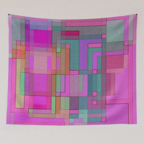 Item preview, Deep Pink Rectangle Tangle designed and sold by Betty Mackey.