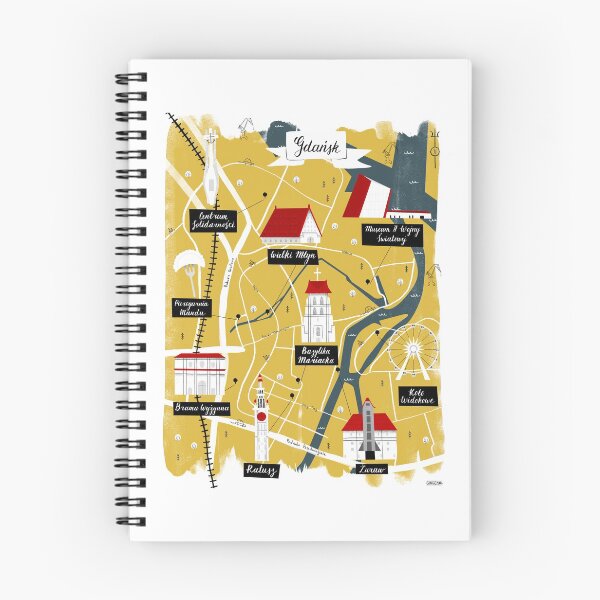 Item preview, Map of Gdansk, Poland designed and sold by maryannacher.