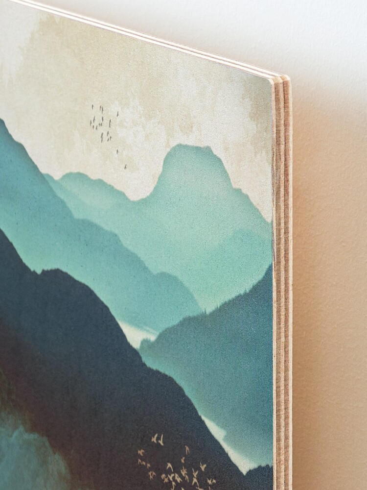 Alternate view of Indigo Mountains Mounted Print
