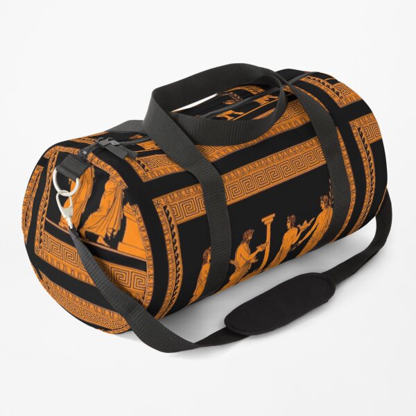 Red figure Greek vase offering scene Duffle Bag