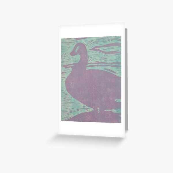 Duck Relief Print Greeting Card