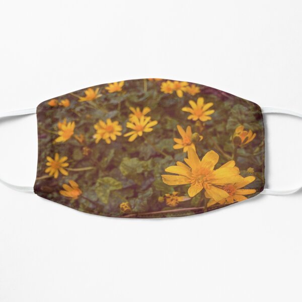Lesser Celandine Yellow Flowers in Wales Flat Mask