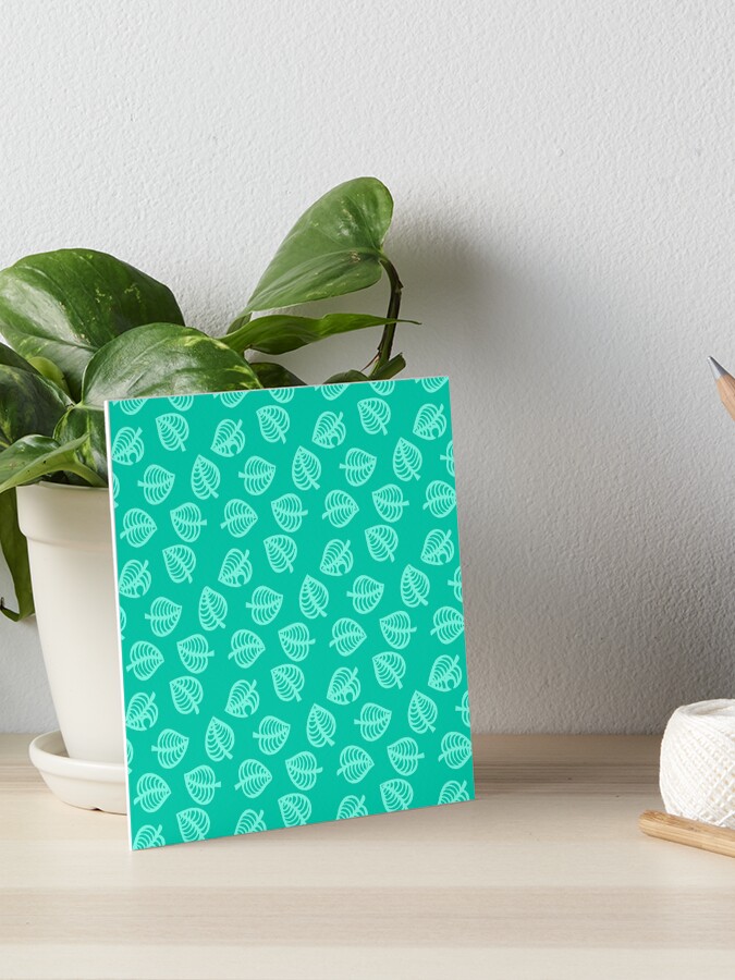 Acnh Dark Leaf Pattern Art Board Print By Estelagremista Redbubble
