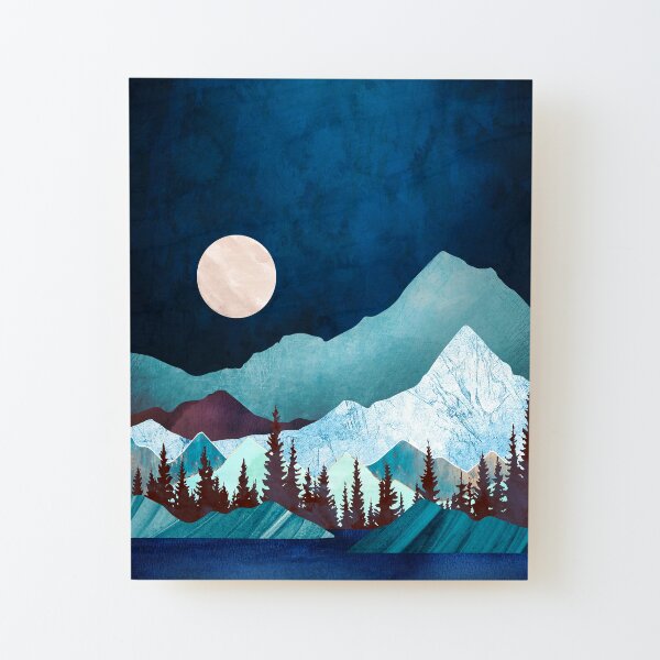 Moon Bay Wood Mounted Print