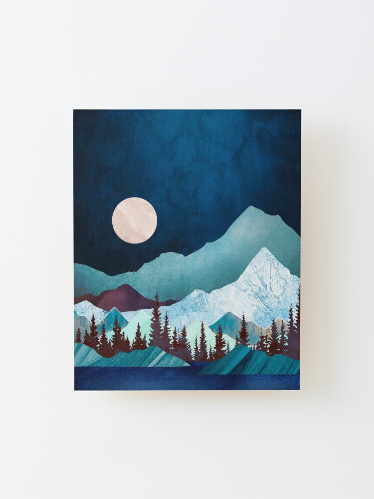 Alternate view of Moon Bay Mounted Print