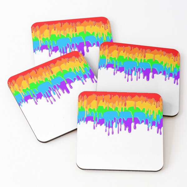 Item preview, Rainbow paint drip bright colours designed and sold by Pickle-Lily.