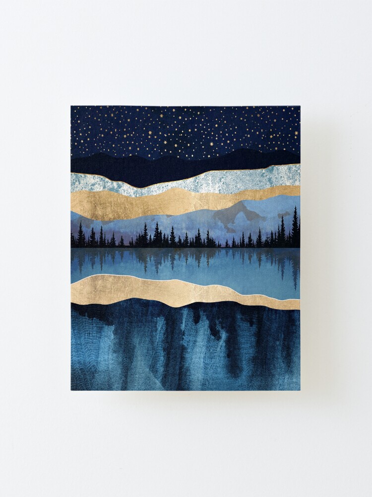 Alternate view of Midnight Lake Mounted Print