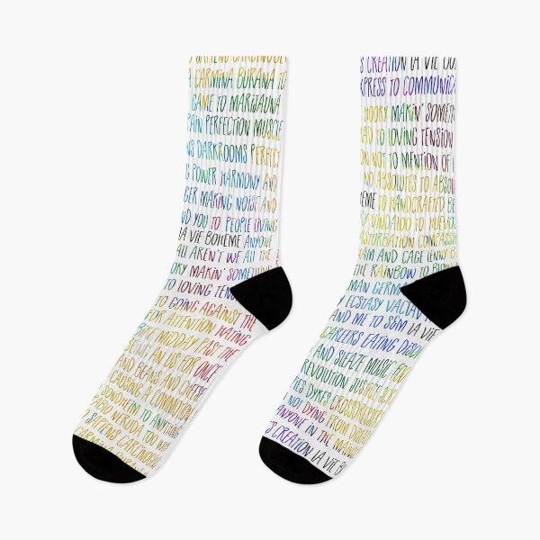 Item preview, Rainbow La Vie Boheme Lyrics Pattern designed and sold by Theatre Thoughts.