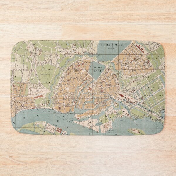 Item preview, Vintage Hamburg Germany Map (1862) designed and sold by BravuraMedia.