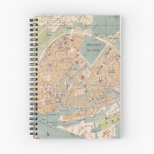 Item preview, Vintage Hamburg Germany Map (1862) designed and sold by BravuraMedia.