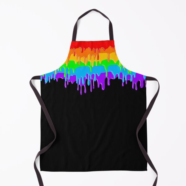 Item preview,  Rainbow paint drip bright colours on black designed and sold by Pickle-Lily.