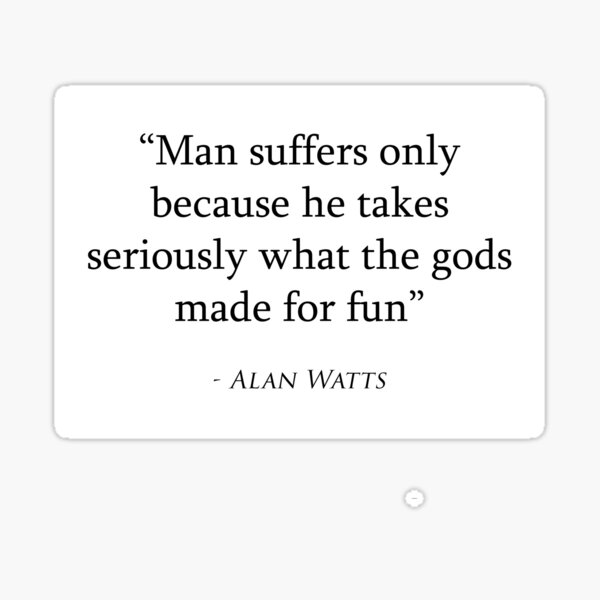 Item preview, Alan Watts Quote: Suffering designed and sold by AceWatkins.