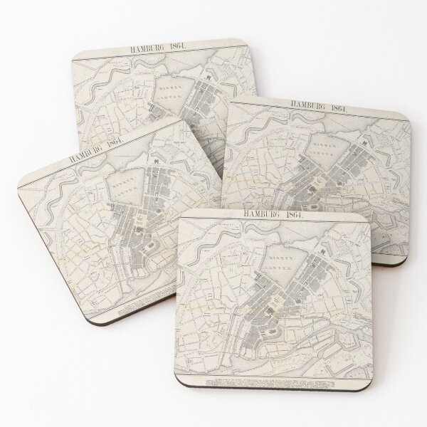 Item preview, Vintage Map of Hamburg Germany (1864) designed and sold by BravuraMedia.