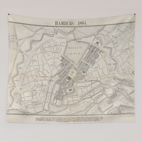 Item preview, Vintage Map of Hamburg Germany (1864) designed and sold by BravuraMedia.