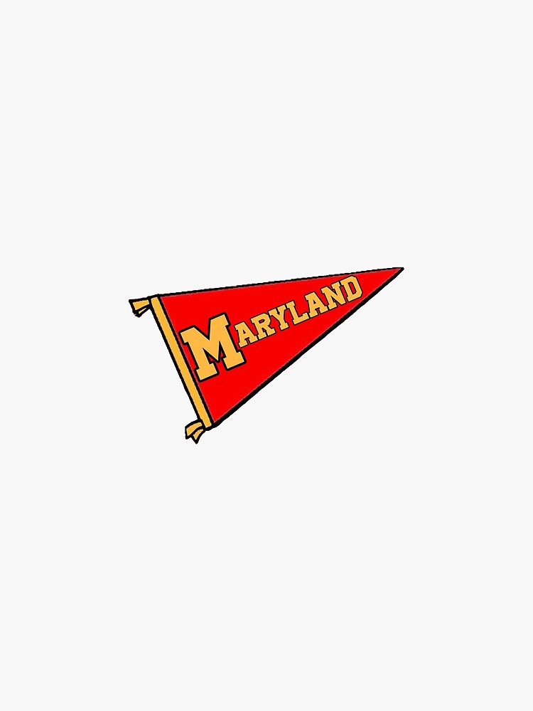 Thumbnail 3 of 3, Sticker, Maryland pennant flag designed and sold by laineyrebecca.