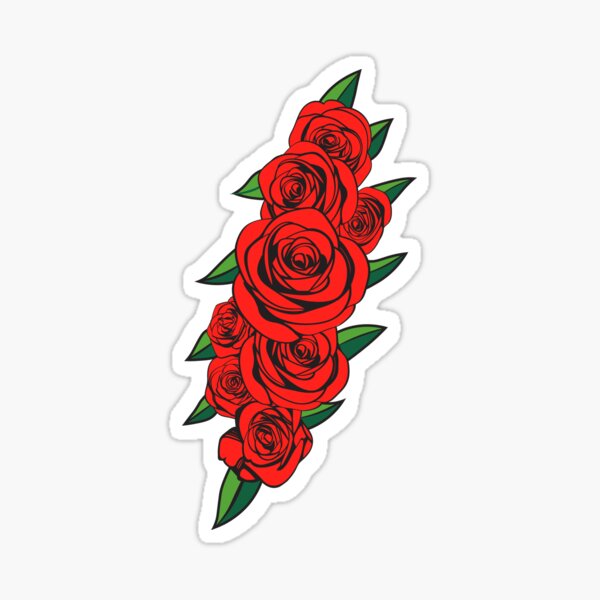 Grateful Dead Roses Stickers | Redbubble