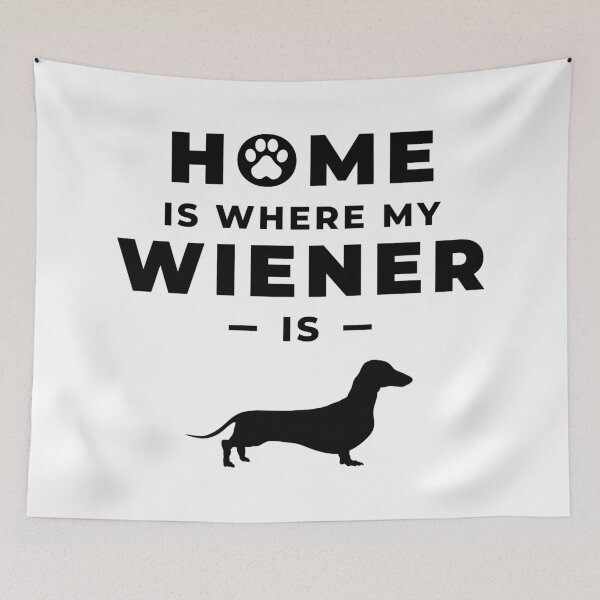 Item preview, Home is Where my Wiener Dog is designed and sold by moss&moon designs.