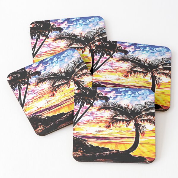 Item preview, Hawaiian Island Oil Painting Sunburst designed and sold by AZGuzmans.