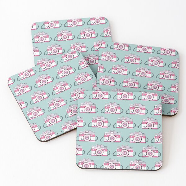 Item preview, Retro Pink Camera Pattern designed and sold by SharksOnShore.