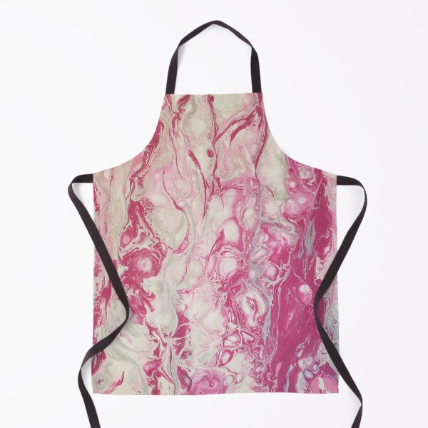 Item preview, Pink and SIlver Abstract Paint Pour designed and sold by LivingArtBrenda.
