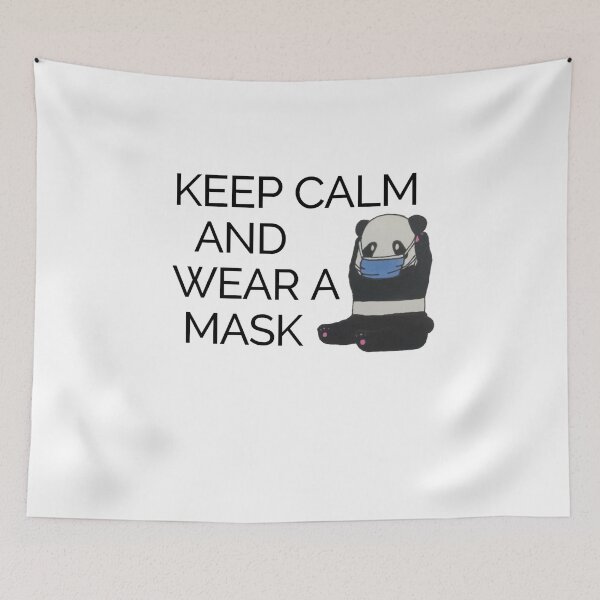 Item preview, Keep calm and wear a mask + panda designed and sold by introvertcafe.