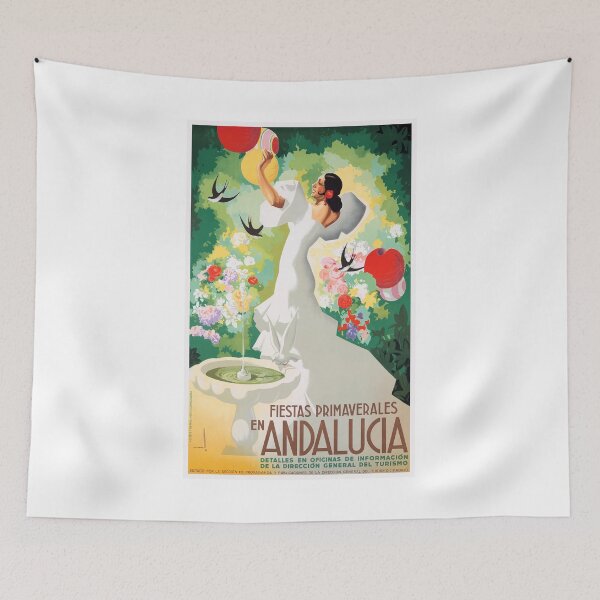 Item preview, 1941 SPAIN Andalucia Springtime Festivals Poster designed and sold by retrographics.