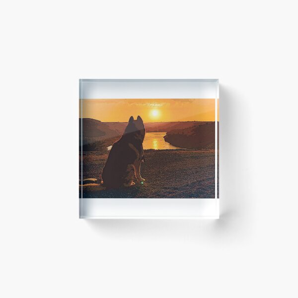 Item preview, Dog and Beautiful River Sunset  designed and sold by donvector.