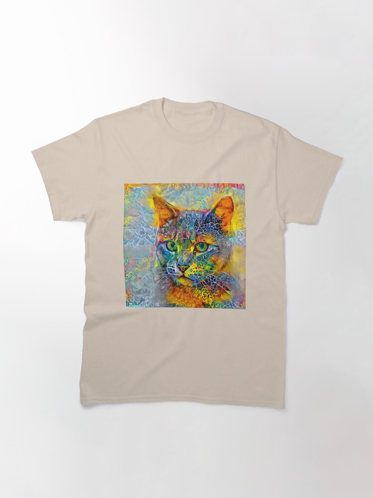 Thumbnail 2 of 7, Classic T-Shirt, Abstractions of abstract abstraction of cat designed and sold by blackhalt.