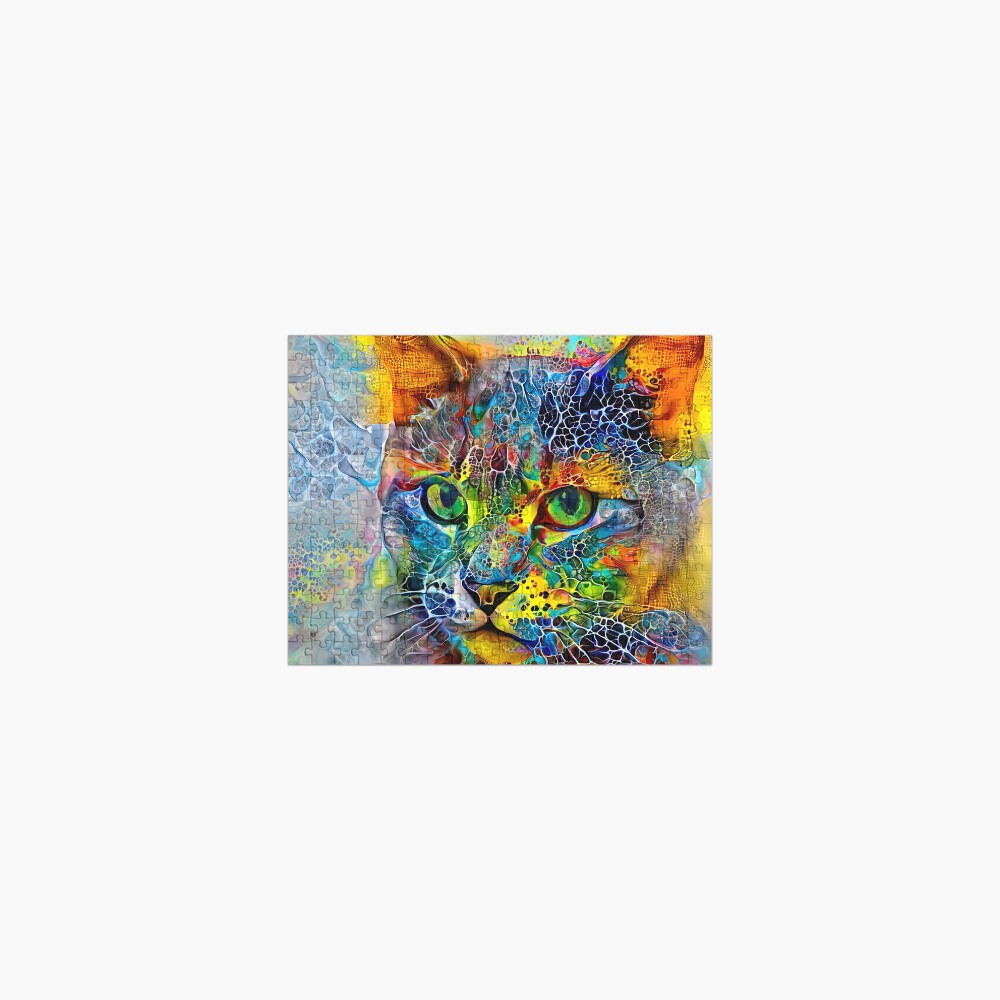 Abstractions of abstract abstraction of cat Jigsaw Puzzle