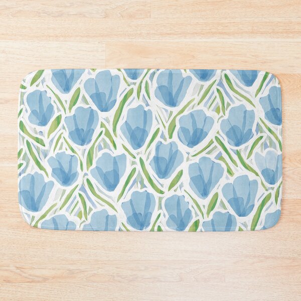 Item preview, Sanguine Sway Light Blue Watercolor tulips designed and sold by Jacqueline Maldonado.