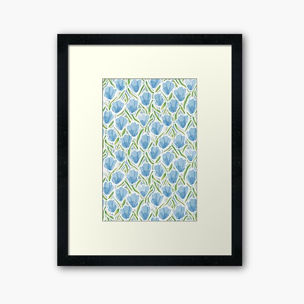 Item preview, Sanguine Sway Light Blue Watercolor tulips designed and sold by Jacqueline Maldonado.