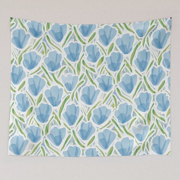Item preview, Sanguine Sway Light Blue Watercolor tulips designed and sold by Jacqueline Maldonado.