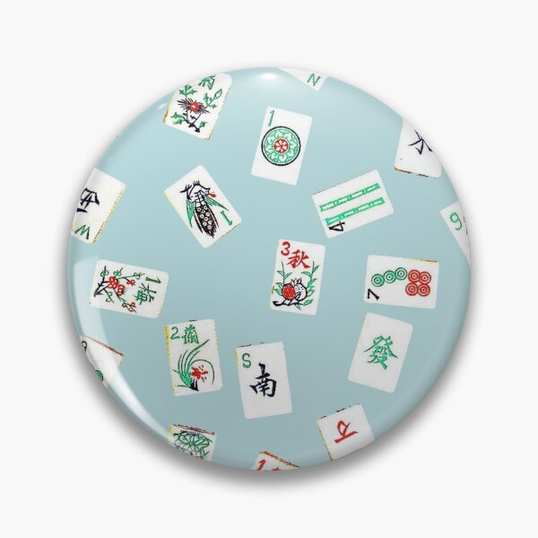 Item preview, mah jongg tiles pale blue designed and sold by farreystudio.