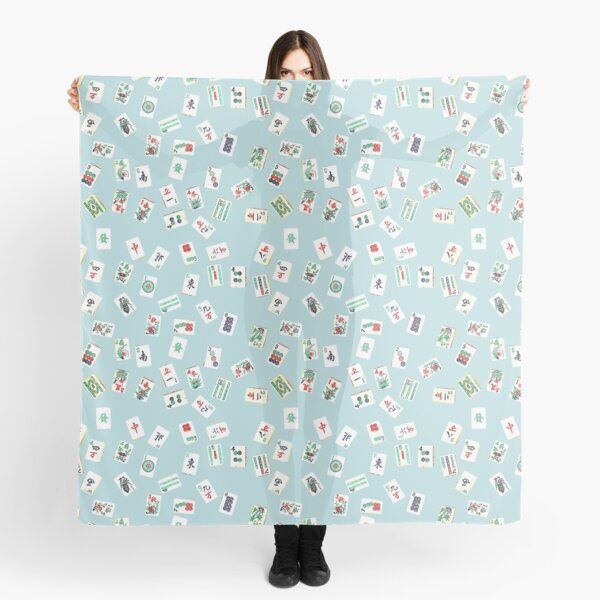 Item preview, mah jongg tiles pale blue designed and sold by farreystudio.