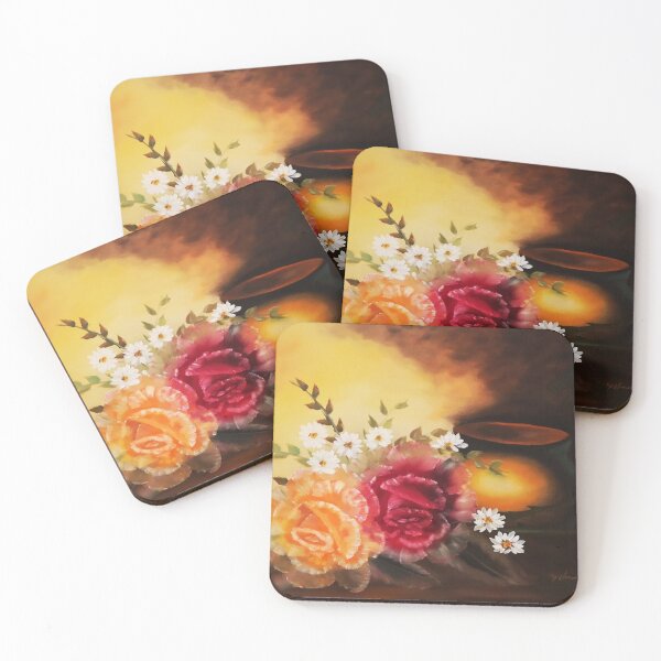 Item preview, hand painted roses with a pot designed and sold by TEN10digital.