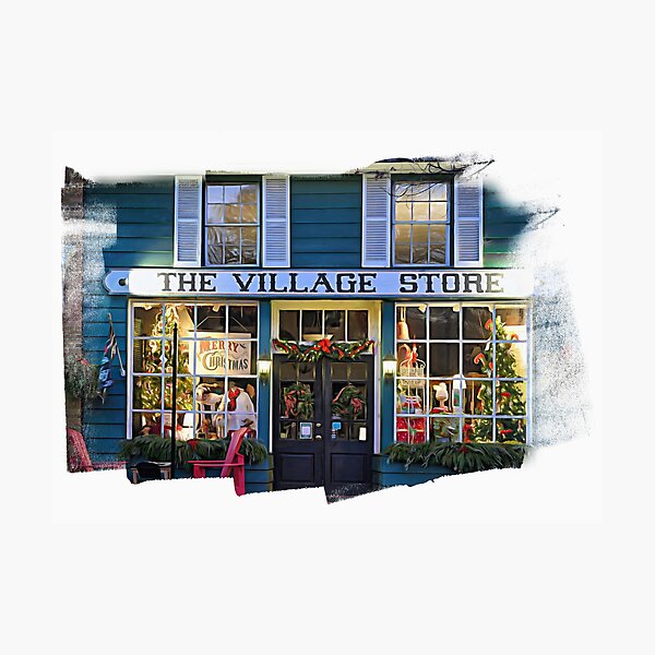 "Christmas at The Village Store, Davidson NC" Photographic Print for
