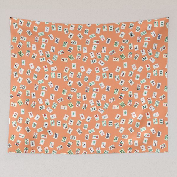 Item preview, mah jongg tiles soft orange designed and sold by farreystudio.