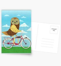 Owl Bicycle Postcards